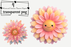 Whimsical Summer Flowers Clipart Watercolor PNG Product Image 1