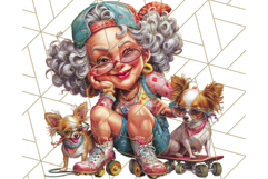 Wild Grandma Clipart PNGs, Funny Quirky Old Ladies Product Image 4