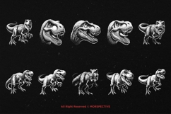 10 Bundle Dark Art T-Rex Dinosaur Jurassic Beast Animal Product Image 6