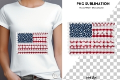 USA flag patchwork png design for T-shirts Product Image 4