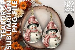 Cozy Teardrop Earrings Art PNG, Christmas Product Image 1