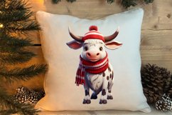 Cute Cow for Christmas Clipart Sublimation, Christmas PNG Product Image 4