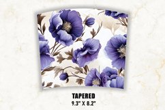 Pansy Flowers Tumbler Wrap | Flower Tumbler Sublimation Product Image 4