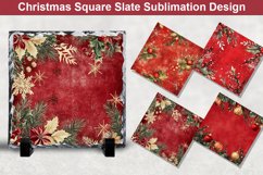 Christmas Square Sublimation Slate Designs Product Image 1