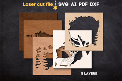 Deer SVG laser cut files for Glowforge Product Image 4