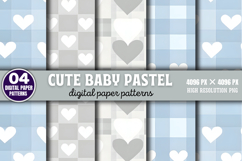 Cute Baby Pastel Digital Background Paper Bundle PNG Product Image 4