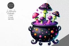 Halloween clipart, Cauldron clipart, Autumn clipart Product Image 1