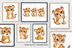 15 Bundle Watercolor Tiger Orange Animal Wildlife Jungle Product Image 4