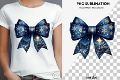 Christmas winter bow png design for T-shirts Product Image 4