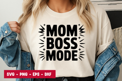 Mom Boss Mode Typography SVG PNG Product Image 1