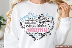 mama SVG, Mother&#039;s Day Heart SVG Product Image 1