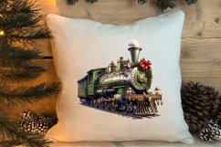 Christmas Trains Sublimation Clipart Product Image 4