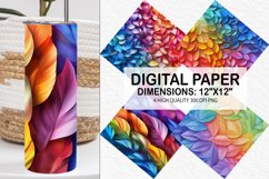 Rainbow 3D leaves Seamless Digital Paper Product Image 1