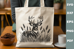Vintage Deer Design, Cutting board laser SVG, Cricut Product Image 3
