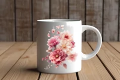 Watercolor Flowers PNG, Pink Floral Illustrations Product Image 4