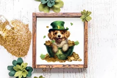 St Patricks Day Dog with Gold Coin Clipart, St Patricks Day Product Image 4