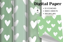Heart Pattern Valentines Background Wallpaper Digital Paper Product Image 1