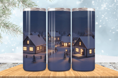 Winter Wonderland Snowflake PNG, Icy Tree 20oz Tumbler wrap Product Image 1