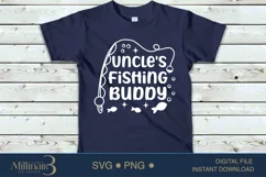 Uncle's Fishing Buddy Onesie,My Uncle Baby Bodysuit T-Shirt Product Image 4