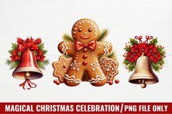 Magical Christmas Celebration Clipart, Christmas Clipart Product Image 1