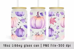 Pumpkin Halloween 16oz Libbey Glass Can Tumbler Product Image 1