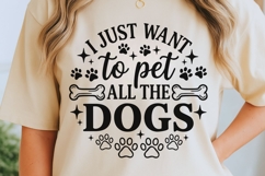 I Just Want To Pet All The Dogs Svg, Funny Dog Mom Svg. Product Image 5