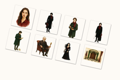 Dark Academia Christmas Clipart Set 51 PNG Elements | Gothic Product Image 4