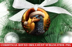 Christmas Round Ornament PNG | Santa | Sublimation | PNG Product Image 1