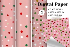 Polka dots Background Wallpaper Digital Paper Gift Wrap_77 Product Image 1