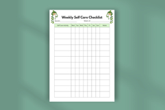 Weekly Self-Care Checklist Planner | Mental Health &amp; Wellnes Product Image 3