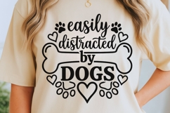 Easily Distracted By Dogs Svg, Dog Mom Svg, Dog Lover Svg. Product Image 5