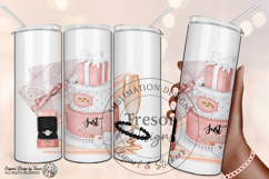 Wedding Cake PNG |Pink Just Married Clipart Sublimation Product Image 3