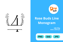 Rose Buds Line Monogram Product Image 1