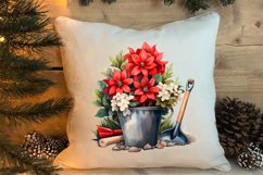 Watercolor Christmas Farm Clipart Product Image 4