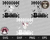 I’m Just Here for the Boos svg, Halloween shirt, Retro svg Product Image 5