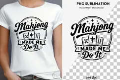 Mahjong quote png design for T-shirts Product Image 4