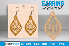 Mandala Earring Lasercut Product Image 2