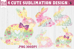 Easter bunny sublimation | Bunny silhouette Product Image 1