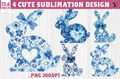 Easter bunny sublimation | Bunny silhouette Product Image 1