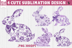 Easter bunny sublimation | Bunny silhouette Product Image 1