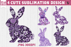 Easter bunny sublimation | Bunny silhouette Product Image 1