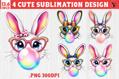 Coquette Easter sublimation | Easter Bunny Face Product Image 1