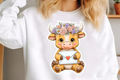 Easter Highland Cow Clipart Product Image 2