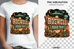 Roswell road trip png design for T-shirts Product Image 4