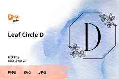 Leaf Circle Monogram - Elegant Botanical Letter JPG|PNG|SVG Product Image 1