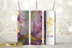 Hubby and Wifey Wedding Est.2026 Tumbler Sublimation Product Image 3