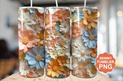 Summer 3D Flowers Tumbler | Summer Tumbler Wrap Product Image 1