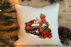 Christmas Trains Sublimation Clipart Product Image 4
