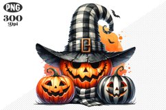 Halloween Pumpkins Sublimation - Clipart PNG Design Product Image 1