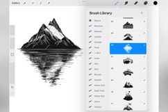 100 Procreate Mountains Stamp Brushes Product Image 5